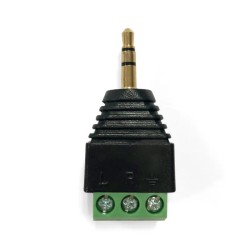 Wtyk RCA męski 3.5 mm z szybkozłączem AV czarno-zielony - 8433325194123