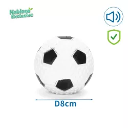 Piszcząca piłka futbolowa dla psa zabawka średnica 8cm - 8719138186662