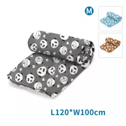 Koc dla zwierząt M:D120*S100cm szary/niebieski/brązowy - 8719138187249