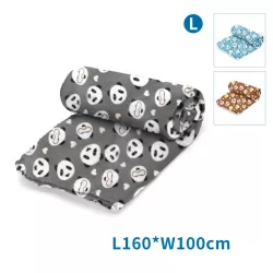 Koc dla zwierząt L:D160*S100cm szary/niebieski/brązowy - 8719138187256