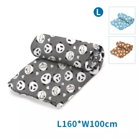 Koc dla zwierząt L:D160*S100cm szary/niebieski/brązowy - 8719138187256