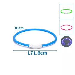 Obroża silikonowa LED z 3 trybami ściemniania - 8719138191987