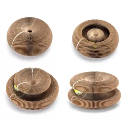 Drapak dla kota harmonijka akordeon z piłeczką i magnesami - 8719138193998