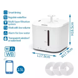 Fontanna z czystą wodą do picia dla psa lub kota 2.5L smart WI-FI - 8719138194391