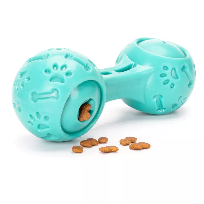 Kostka gryzak z dozownikiem karmy dla psów piszcząca zabawka 16 cm - 8719138197743