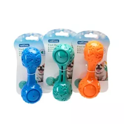 Kostka gryzak z dozownikiem karmy dla psów piszcząca zabawka 16 cm - 8719138197743