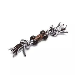 Zabawka z bawełnianego sznura z kością z TPR dla psa - 8719138197897