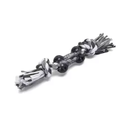 Zabawka z bawełnianego sznura z kością z TPR dla psa - 8719138197897