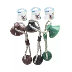 Zabawka z bawełnianego sznura z piłką z TPR dla psa - 8719138197903