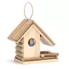 Drewniane gniazdo domek dla ptaków ze sznurkiem do powieszenia - 8719138198276