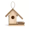 Drewniane gniazdo domek dla ptaków ze sznurkiem do powieszenia - 8719138198276