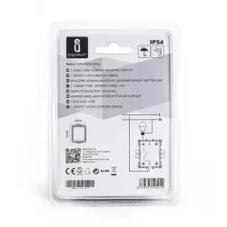 Łącznik pojedynczy jednobiegunowy natynkowy 60x60mm szary - 8433325195212