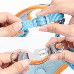 Pastelowe szelki bez uciskowe dla małego psa lub kota rozmiar XXXS - 8719138199440