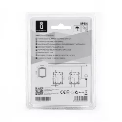 Łącznik pojedynczy dwubiegunowy natynkowy 60x60mm szary - 8433325195229