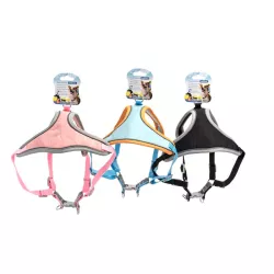 Szelki spacerowe dla psa dużych ras L 64-77cm bezuciskowe z odblaskiem - 8719138199495