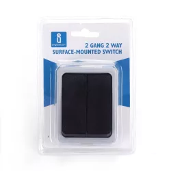 Łącznik podwójny dwubiegunowy natynkowy 60x60mm szary - 8433325195250