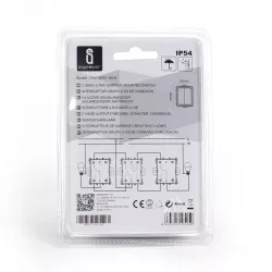 Łącznik podwójny dwubiegunowy natynkowy 60x60mm szary - 8433325195250