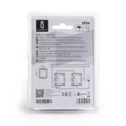 Łącznik pojedynczy dwubiegunowy natynkowy 60x60mm szary - 8433325195274