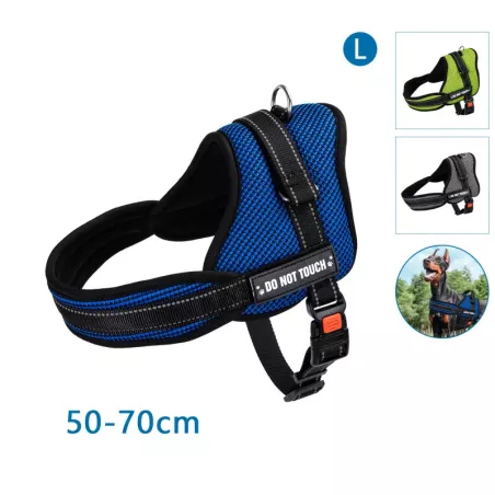 Uprząż dla psa L wytrzymałe odblaskowe szelki obwód klatki 50-70 cm - 8719138200337
