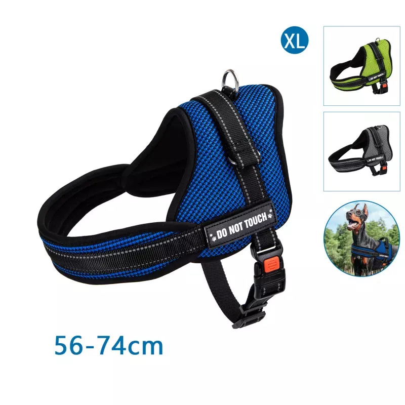 Uprząż dla psa XL wytrzymałe odblaskowe szelki obwód klatki 56-74 cm - 8719138200344