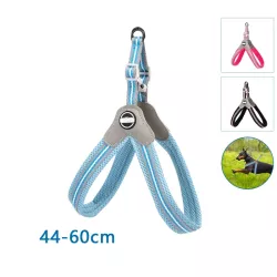 Szelki spacerowe dla psa M 44-60 cm w kształcie Y miękkie bezuciskowe - 8719138201495