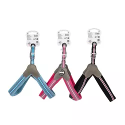 Szelki spacerowe dla psa M 44-60 cm w kształcie Y miękkie bezuciskowe - 8719138201495