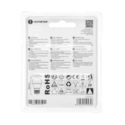 Niebieska żarówka diodowa LED mała kulka G45 blue E27 4W - 8433325195656