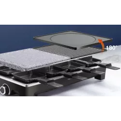 Elektryczny wielofunkcyjny grill raclette 1500 W o dużej pojemności - 8433325202736