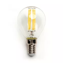 Żarówka LED Filament 4w/230V przezroczysta ciepła kulka G45 E14 470lm - 8433325196134