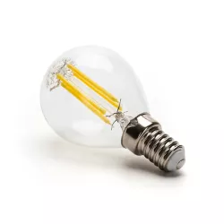 Żarówka LED Filament 4w/230V przezroczysta ciepła kulka G45 E14 470lm - 8433325196134