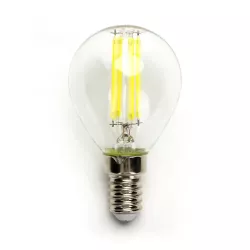 Żarówka LED Filament 4W/230V przezroczysta zimna kulka G45 E14 470lm - 8433325196141