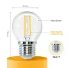 Żarówka LED Filament E27 4W/230V przezroczysta ciepła kulka G45 470lm - 8433325196158