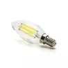 Żarówka LED Filament E14 4W/230V przezroczysta zimna świeczka 470lm - 8433325196226