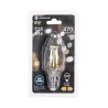 Żarówka LED Filament E14 4W/230V przezroczysta zimna świeczka 470lm - 8433325196226