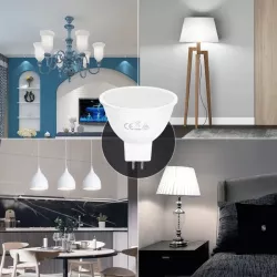 Żarówka reflektorek halogen LED MR16 3W/AC/DC12V biały zimny fi50mm - 8433325175986