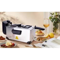 Frytkownica ze stali nierdzewnej 2200 W 3,0 l z wziernikiem - 8433325500917