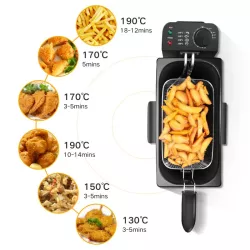 Frytkownica ze stali nierdzewnej 2200 W 3,0 l z wziernikiem - 8433325500917