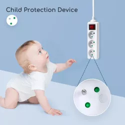 Listwa zasilająca na 3 gniazda typu francuskiego z przełącznikiem - 8433325178130