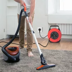 Przedłużacz bębnowy 15m z 4 gniazdami 920W/2300W 3G 1.0m㎡ czarny - 8433325178239