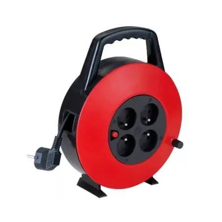 Przedłużacz bębnowy 15m z 4 gniazdami 920W/2300W 3G 1.0m㎡ czarny - 8433325178239