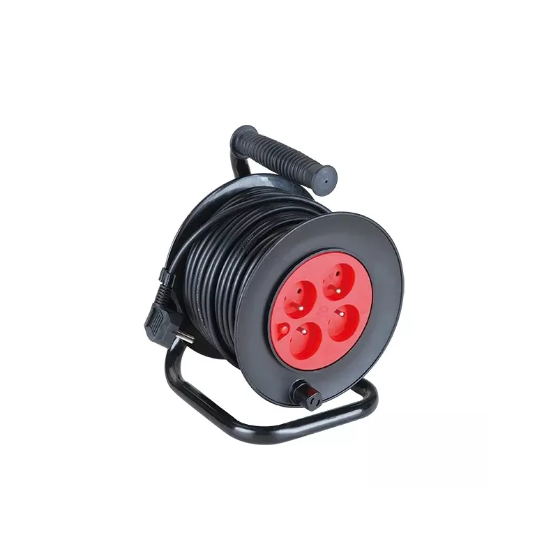 Przedłużacz bębnowy 40m z 4 gniazdami 920W/2300W 3G 1.0m㎡ czarny - 8433325178260