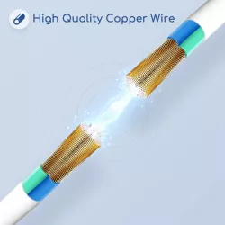 Przedłużacz sieciowy wtyk - gniazdo z uziemieniem 3 m biały 3G 1,0 mm2 - 8433325178277