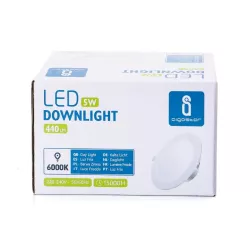 Podtynkowy okrągły downlight LED E6 5W biały zimny - 8433325292881