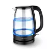 Szklany czajnik elektryczny 2200W 1,7L z niebieskim podświetleniem - 8433325500863