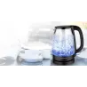 Szklany czajnik elektryczny 2200W 1,7L z niebieskim podświetleniem - 8433325500863
