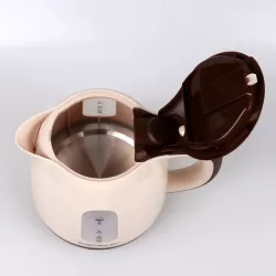 Brązowy czajnik elektryczny w stylu retro z tworzywa sztucznego 1L - 8433325502027