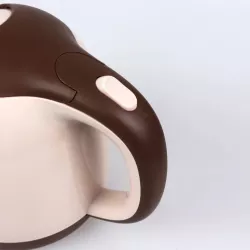 Brązowy czajnik elektryczny w stylu retro z tworzywa sztucznego 1L - 8433325502027