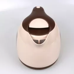 Brązowy czajnik elektryczny w stylu retro z tworzywa sztucznego 1L - 8433325502027