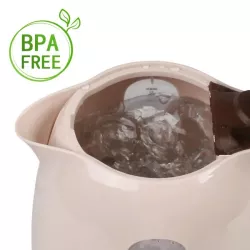 Brązowy czajnik elektryczny w stylu retro z tworzywa sztucznego 1L - 8433325502027