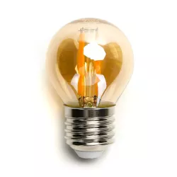 Żarówka LED 4W/230V Filament kulka G45 E27 barwa bursztynowa 400lm - 8433325196318